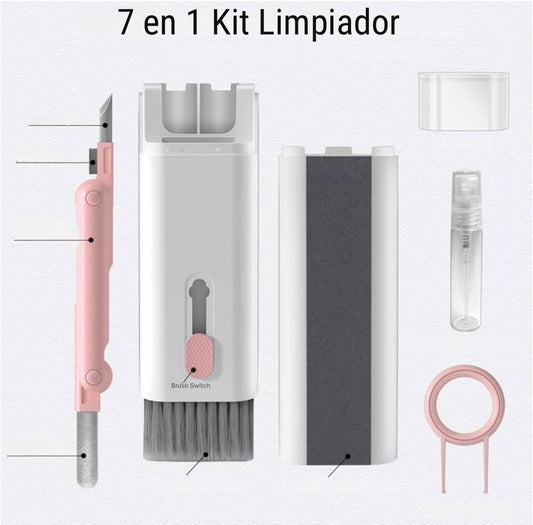 Kit de Limpieza 7 en 1 para Teclado, Auriculares y Dispositivos Electrónicos